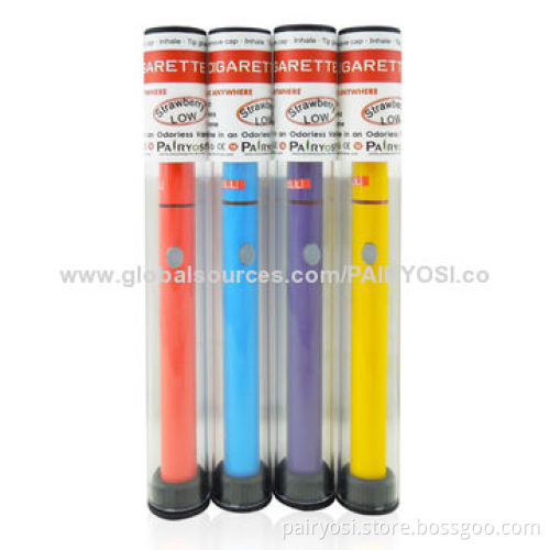 Ecig mod, manual switch, disposable, 500 puffs, tube packing with display box